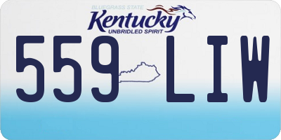 KY license plate 559LIW