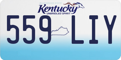 KY license plate 559LIY