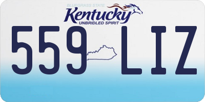 KY license plate 559LIZ