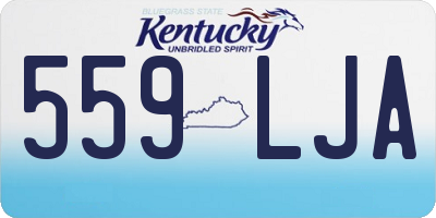 KY license plate 559LJA