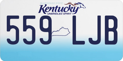 KY license plate 559LJB