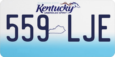 KY license plate 559LJE