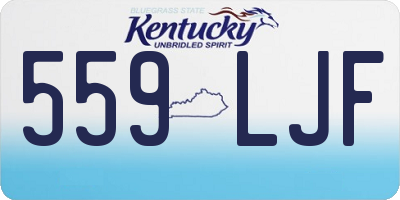 KY license plate 559LJF