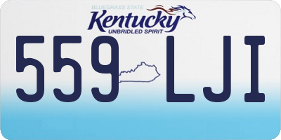 KY license plate 559LJI