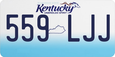 KY license plate 559LJJ