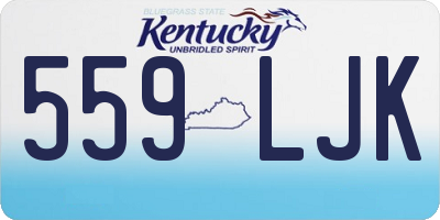 KY license plate 559LJK