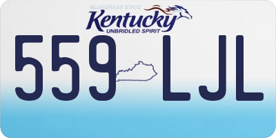 KY license plate 559LJL