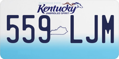 KY license plate 559LJM
