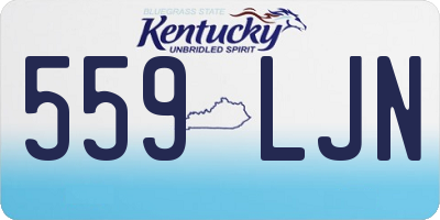 KY license plate 559LJN