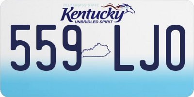 KY license plate 559LJO