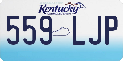 KY license plate 559LJP