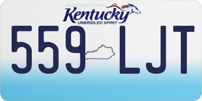 KY license plate 559LJT