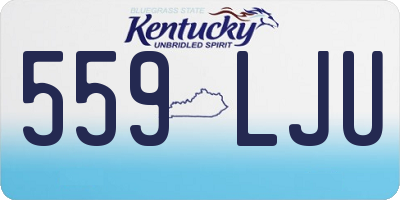 KY license plate 559LJU
