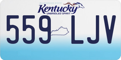 KY license plate 559LJV