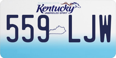 KY license plate 559LJW