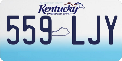 KY license plate 559LJY