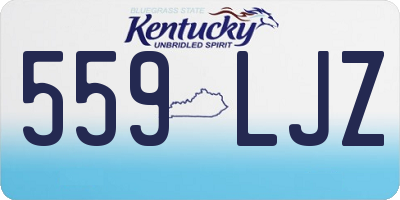 KY license plate 559LJZ