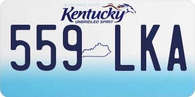 KY license plate 559LKA