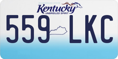 KY license plate 559LKC