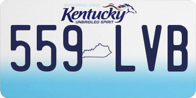 KY license plate 559LVB