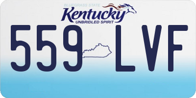 KY license plate 559LVF