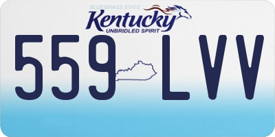 KY license plate 559LVV