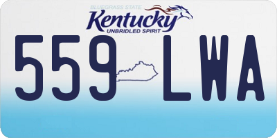 KY license plate 559LWA