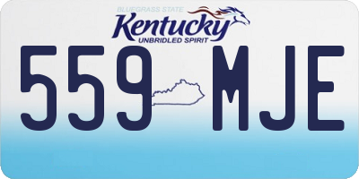 KY license plate 559MJE