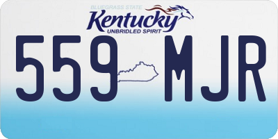 KY license plate 559MJR
