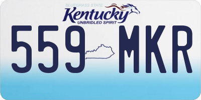 KY license plate 559MKR