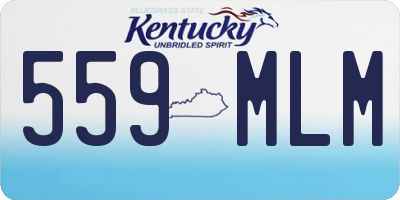 KY license plate 559MLM