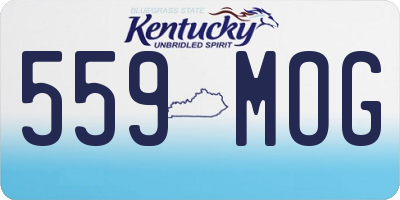KY license plate 559MOG
