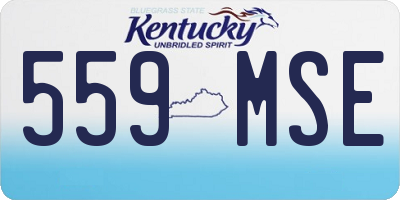 KY license plate 559MSE