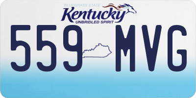 KY license plate 559MVG