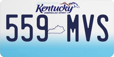KY license plate 559MVS