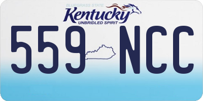KY license plate 559NCC