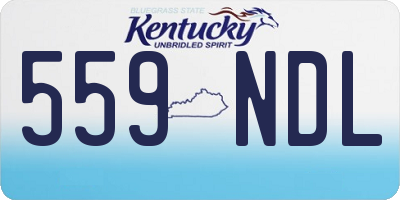 KY license plate 559NDL
