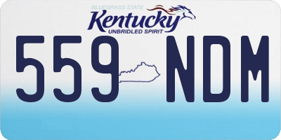 KY license plate 559NDM