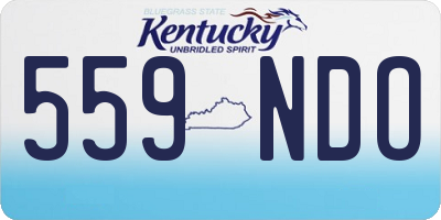 KY license plate 559NDO
