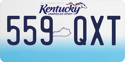 KY license plate 559QXT