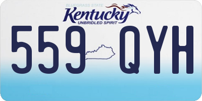 KY license plate 559QYH