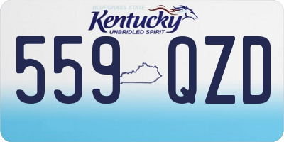 KY license plate 559QZD