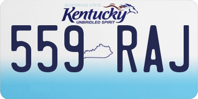 KY license plate 559RAJ