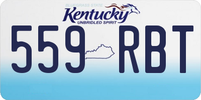 KY license plate 559RBT