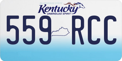 KY license plate 559RCC