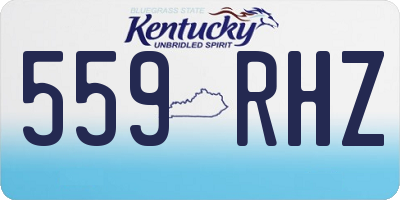 KY license plate 559RHZ