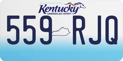 KY license plate 559RJQ