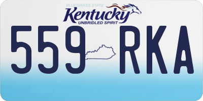 KY license plate 559RKA