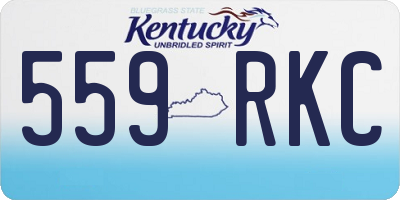 KY license plate 559RKC