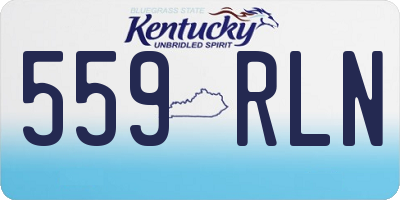 KY license plate 559RLN
